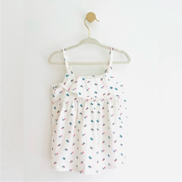 GAP White Floral Print Spaghetti Strap Top with Ruffle Girls 2T - SO Pretty - Picture 5 of 5